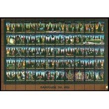 1986 - Danmark - Julemærkeark Juletræs-skoven - Frimærke - Postfrisk.